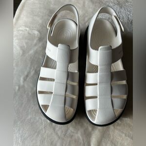 Crocs White Strappy Sandals size 8